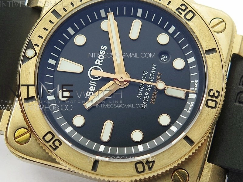 BR 03-92 Diver Bronzo B12 1:1 Best Edition Black Dial on Rubber Strap MIYOTA 9015