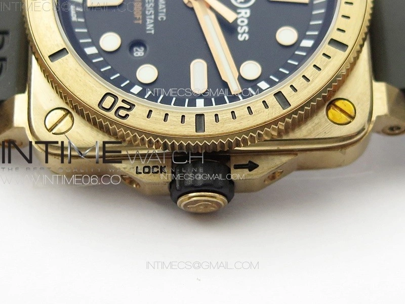 BR 03-92 Diver Bronzo B12 1:1 Best Edition Black Dial on Rubber Strap MIYOTA 9015