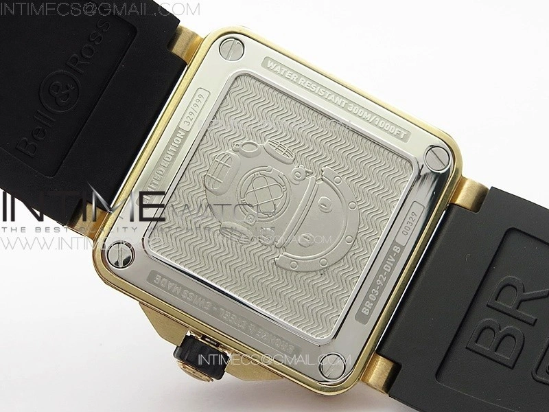 BR 03-92 Diver Bronzo B12 1:1 Best Edition Black Dial on Rubber Strap MIYOTA 9015