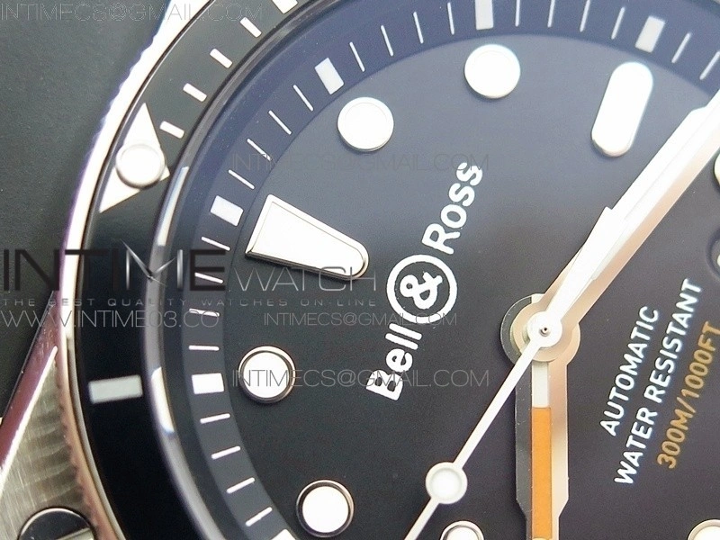 BR 03-92 Diver SS Black Dial on Rubber Strap MIYOTA 9015