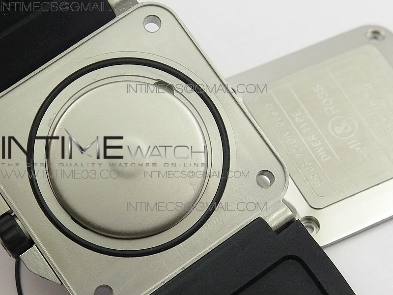 BR 03-92 Diver SS Black Dial on Rubber Strap MIYOTA 9015