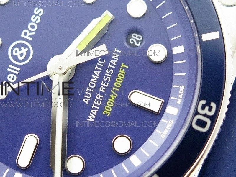 BR 03-92 Diver SS OXF 1:1 Best Edition Blue Dial on Rubber Strap MIYOTA 9015