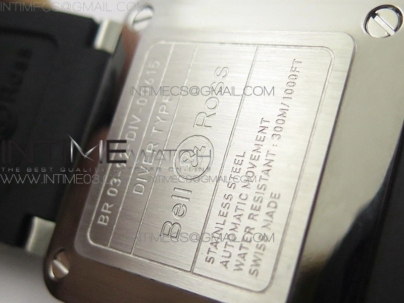 BR 03-92 Diver SS SS Bezel Black Dial on Rubber Strap MIYOTA 9015