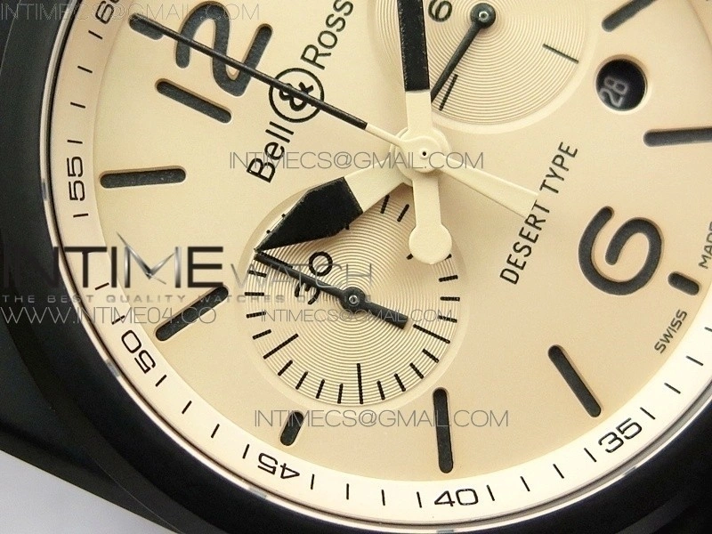 BR 03-94 Chrono PVD Brown Dial Black Markers on Black Rubber Strap A7750
