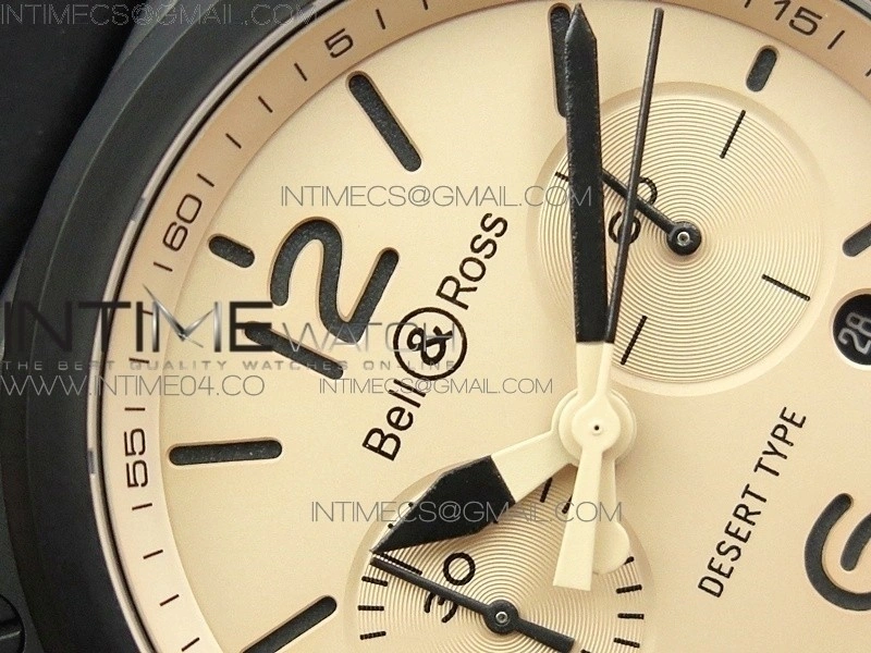 BR 03-94 Chrono PVD Brown Dial Black Markers on Black Rubber Strap A7750