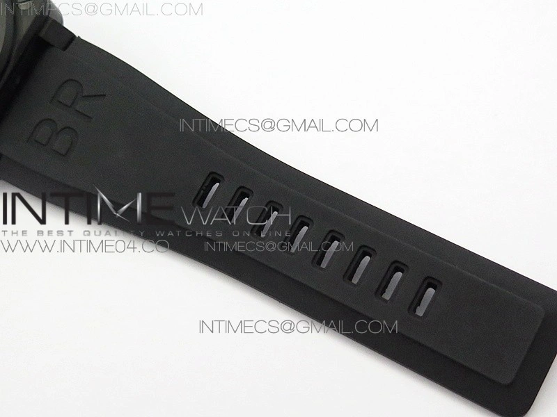 BR 03-94 Chrono PVD Brown Dial Black Markers on Black Rubber Strap A7750