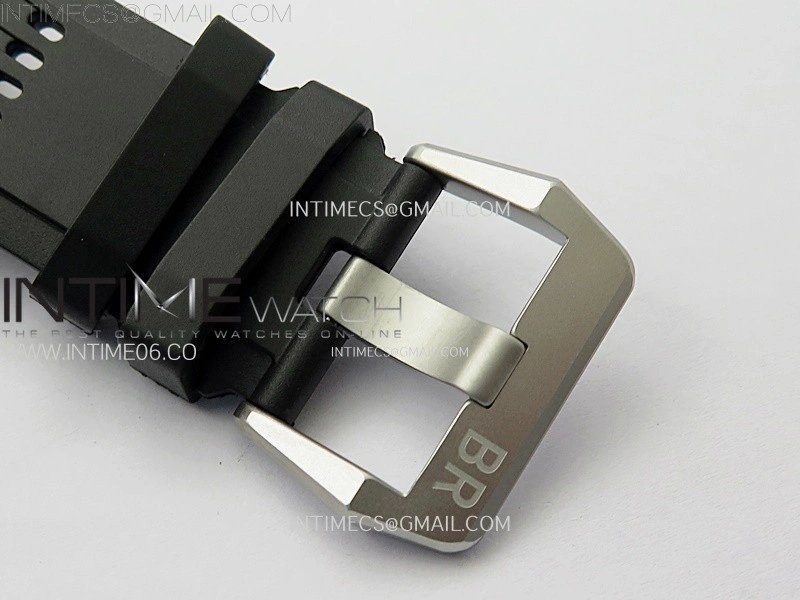 BR 03-94 Chrono Ti B12 Carbon Dial on Black Rubber Strap A7750