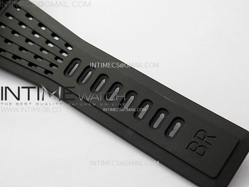 BR 03-94 Chrono Ti B12 Carbon Dial on Black Rubber Strap A7750