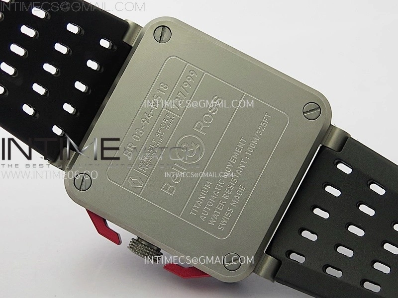 BR 03-94 Chrono Ti B12 Carbon Dial on Black Rubber Strap A7750