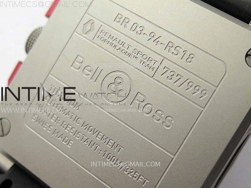 BR 03-94 Chrono Ti B12 Carbon Dial on Black Rubber Strap A7750