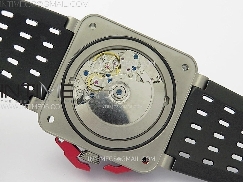 BR 03-94 Chrono Ti B12 Carbon Dial on Black Rubber Strap A7750