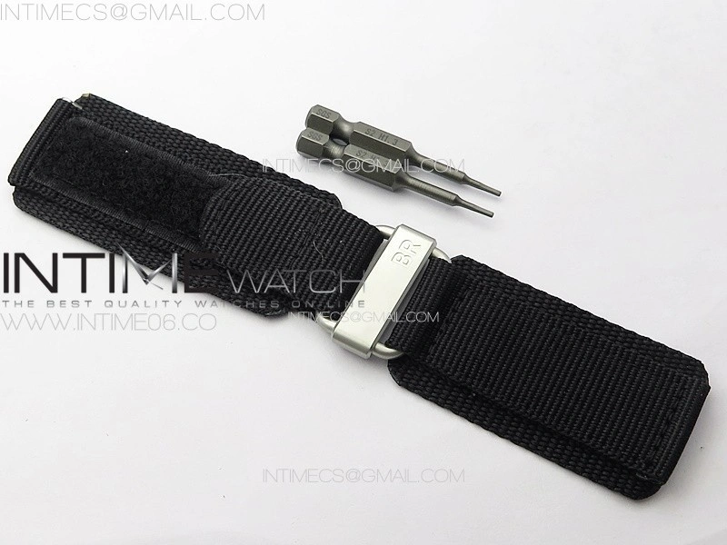 BR 03-94 Chrono Yellow Inner SS B50 Black Dial on Black Rubber Strap A7750
