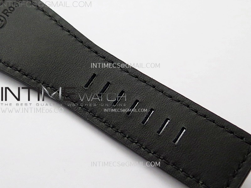 BR03-93 GMT SS B12 Best Edition Black Dial 42mm On Black Leather Strap A2836