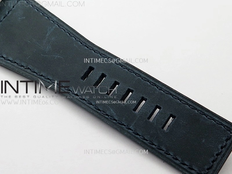 BR03-93 GMT SS B12 Best Edition Blue Dial 42mm On Blue Leather Strap A2836