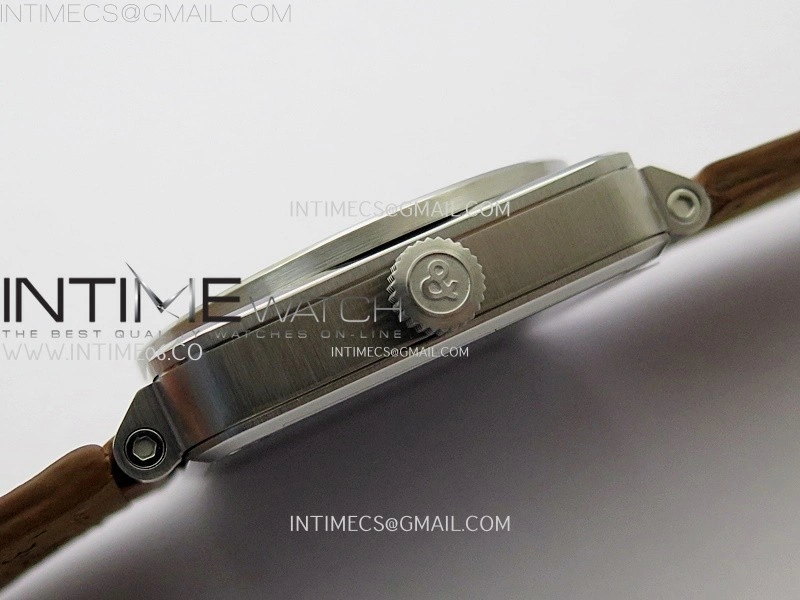 BR03-93 GMT SS B12 Best Edition White Dial 42mm On Brown Leather Strap A2836