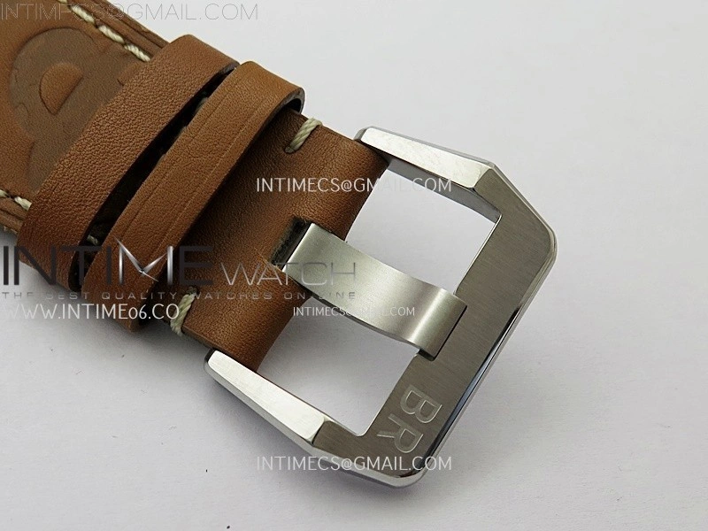 BR03-93 GMT SS B12 Best Edition White Dial 42mm On Brown Leather Strap A2836