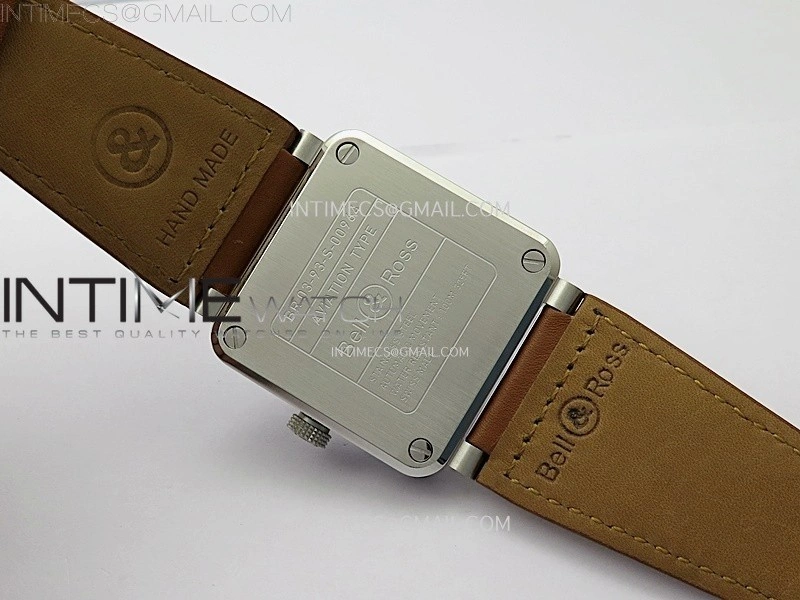 BR03-93 GMT SS B12 Best Edition White Dial 42mm On Brown Leather Strap A2836