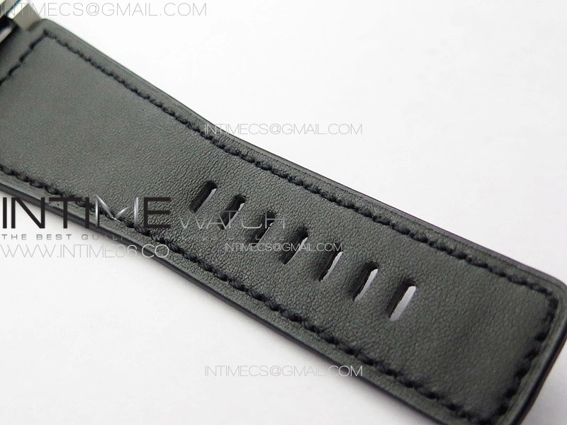 BR03-93 GMT SS B12 Black Dial on Black Leather Strap A2836 V2