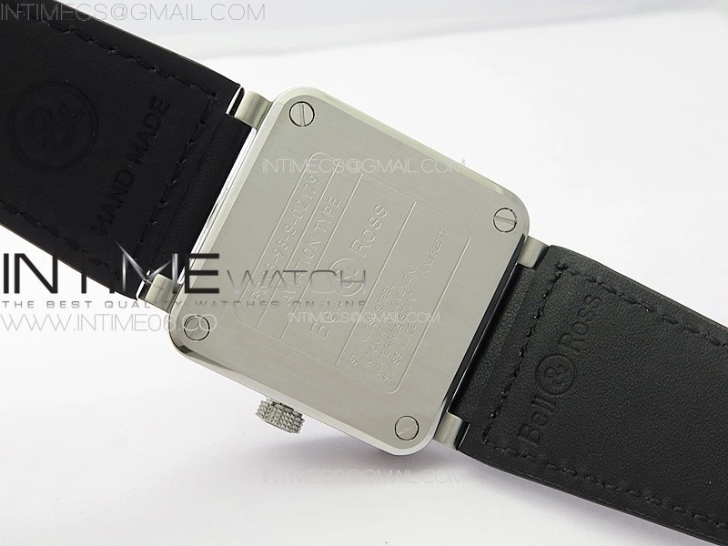 BR03-93 GMT SS B12 Black Dial on Black Leather Strap A2836 V2