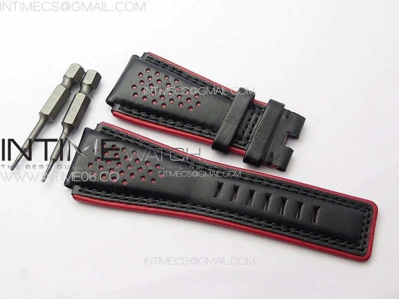 BR03-93 GMT SS B12 Black Dial on Black Leather Strap A2836 V2