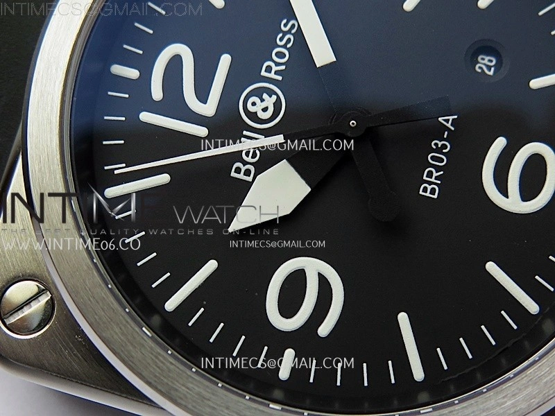 BR03A 41mm SS B12 Best Edition Black Dial on Black Rubber Strap MIYOTA 9015