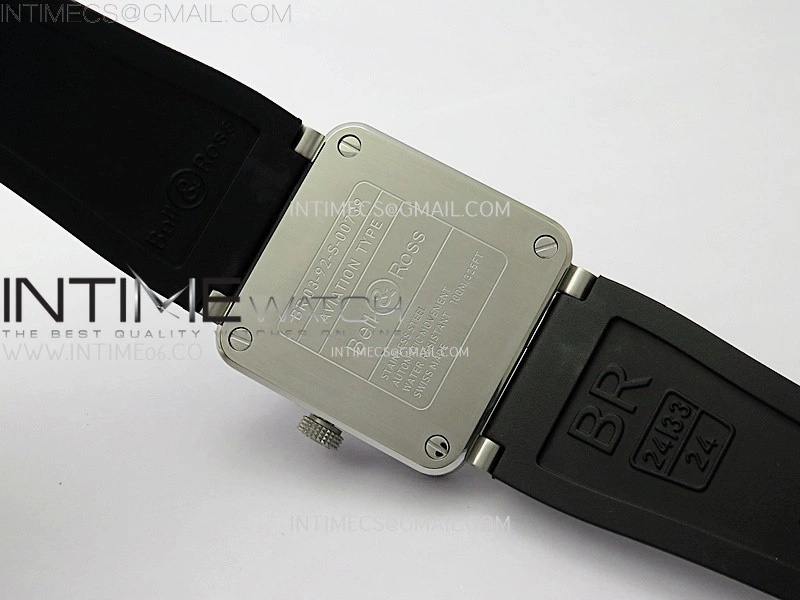 BR03A 41mm SS B12 Best Edition Black Dial on Black Rubber Strap MIYOTA 9015
