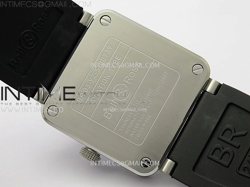 BR03A 41mm SS B12 Best Edition Black Dial on Black Rubber Strap MIYOTA 9015