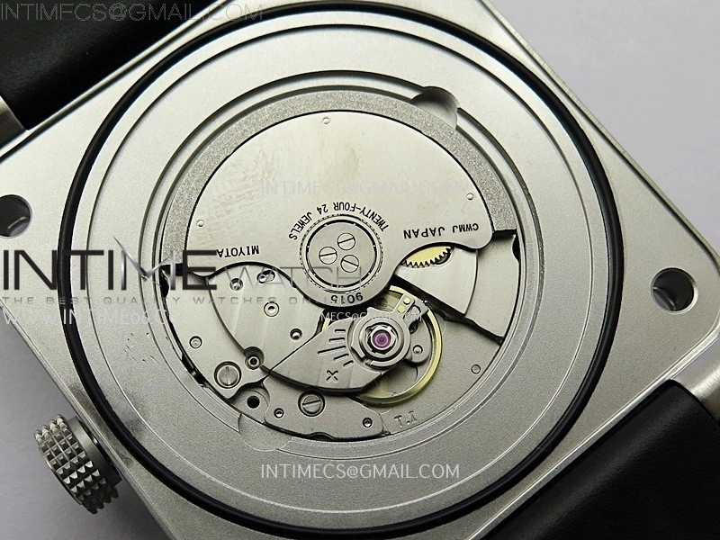 BR03A 41mm SS B12 Best Edition Black Dial on Black Rubber Strap MIYOTA 9015