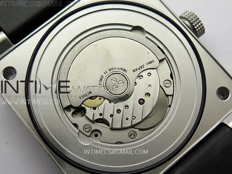 BR03A 41mm SS B12 Best Edition Black Dial on Black Rubber Strap MIYOTA 9015