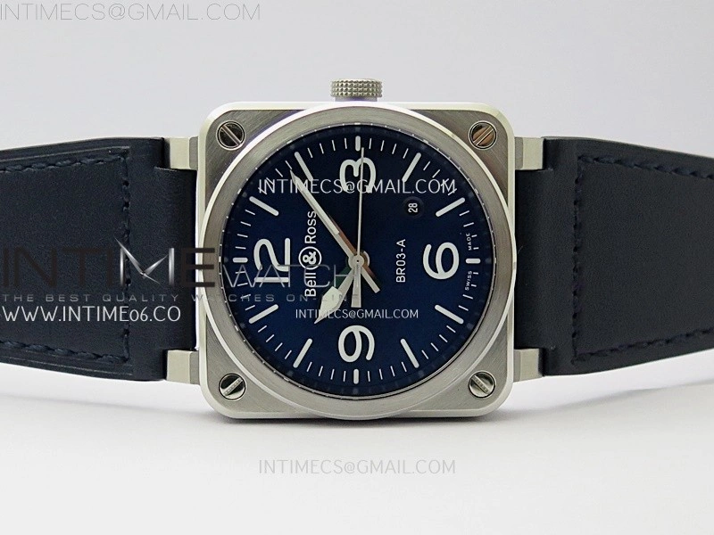 BR03A 41mm SS B12 Best Edition Blue Dial on Blue Leather Strap MIYOTA 9015