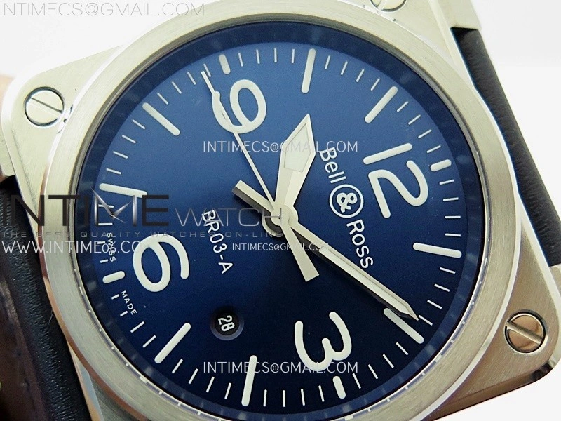 BR03A 41mm SS B12 Best Edition Blue Dial on Blue Leather Strap MIYOTA 9015