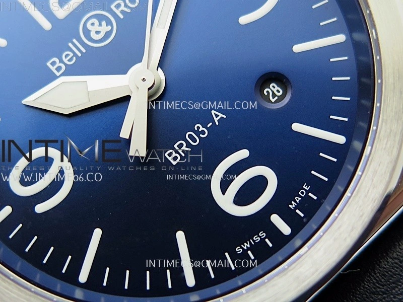 BR03A 41mm SS B12 Best Edition Blue Dial on Blue Leather Strap MIYOTA 9015