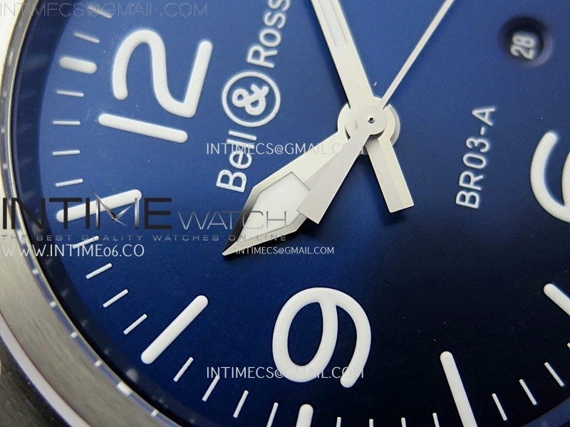 BR03A 41mm SS B12 Best Edition Blue Dial on Blue Leather Strap MIYOTA 9015
