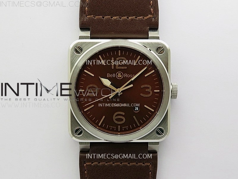 BR03A 41mm SS B12 Best Edition Brown Dial on Brown Leather Strap MIYOTA 9015