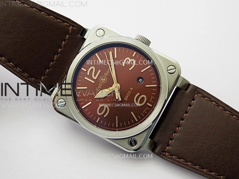 BR03A 41mm SS B12 Best Edition Brown Dial on Brown Leather Strap MIYOTA 9015