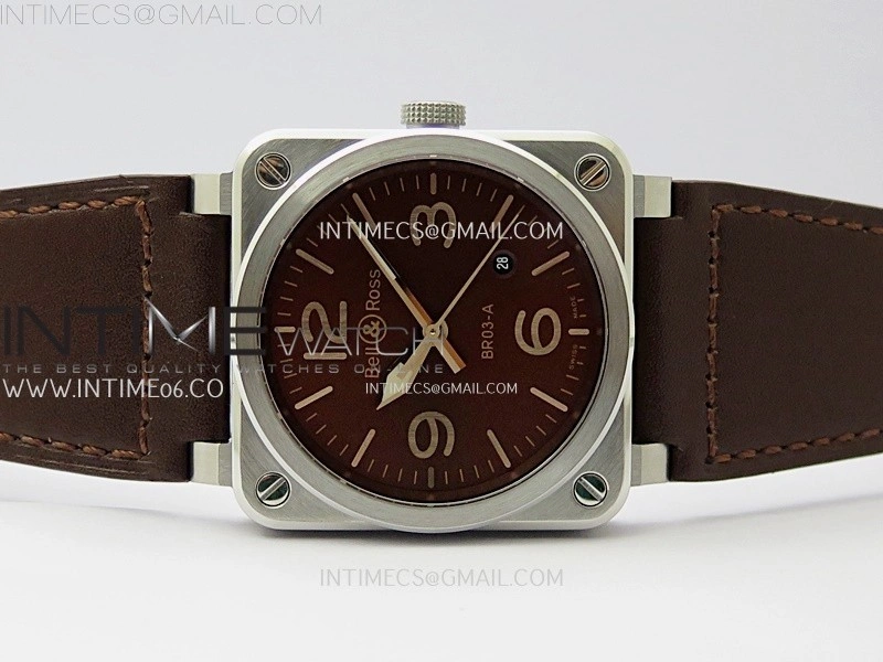 BR03A 41mm SS B12 Best Edition Brown Dial on Brown Leather Strap MIYOTA 9015
