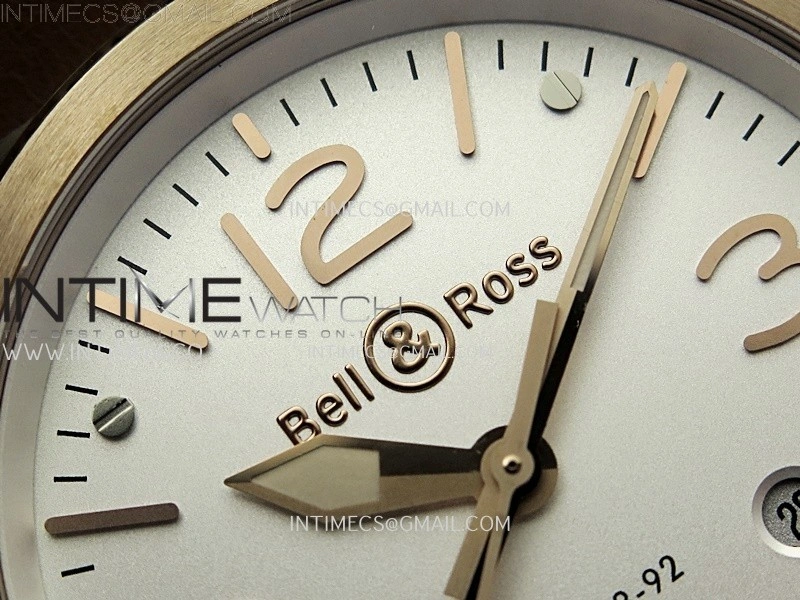 BR03A 41mm SS RG B12 Best Edition White Dial on Brown Leather Strap MIYOTA 9015