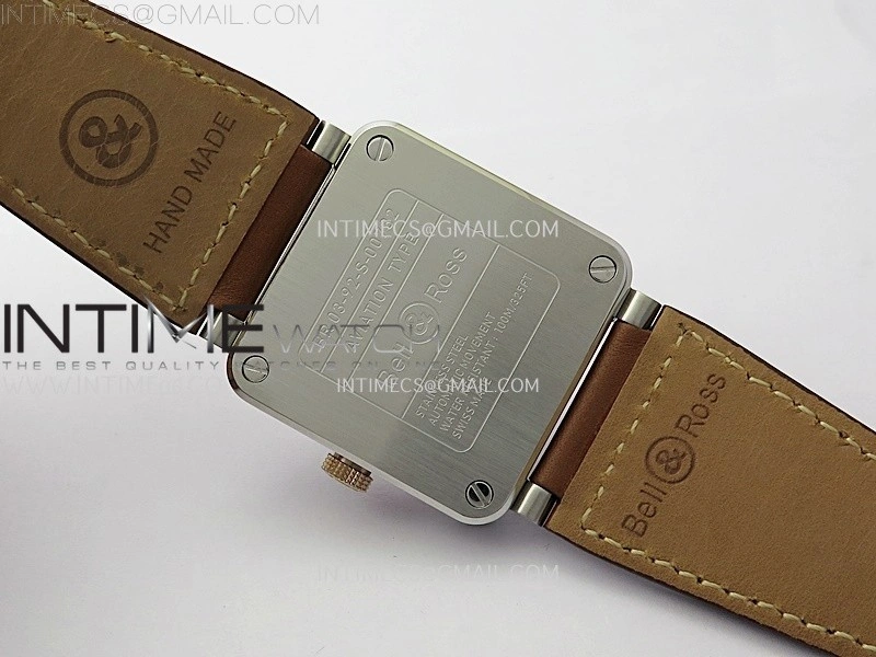 BR03A 41mm SS RG B12 Best Edition White Dial on Brown Leather Strap MIYOTA 9015