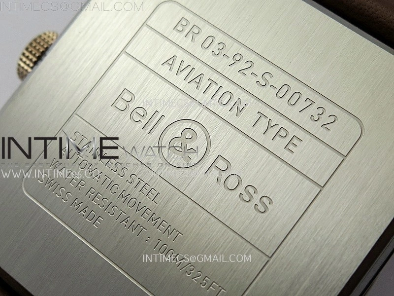 BR03A 41mm SS RG B12 Best Edition White Dial on Brown Leather Strap MIYOTA 9015