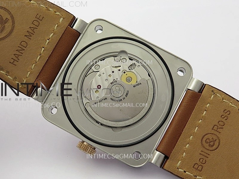BR03A 41mm SS RG B12 Best Edition White Dial on Brown Leather Strap MIYOTA 9015