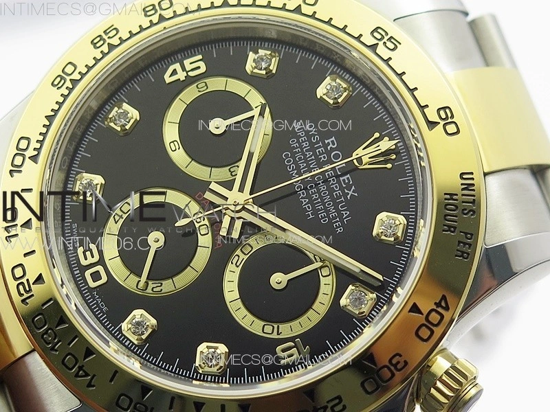 Daytona 116523 BTF 1:1 Best Edition 904L SS Case and Bracelet Black Dial Crystals Markers SA4130