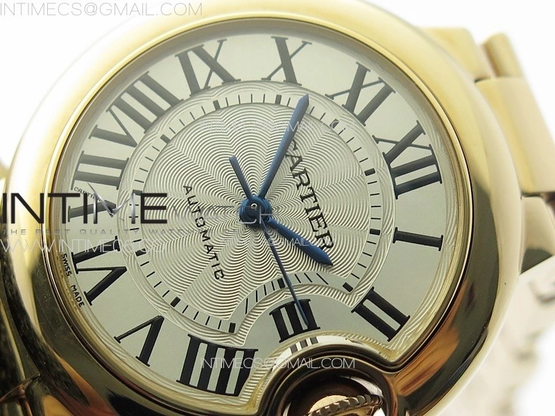 Ballon Bleu 33mm RG 3KF 1:1 Best Edition White Textured Dial on SS Bracelet A076