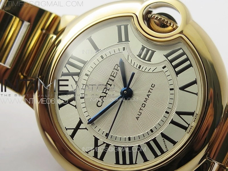 Ballon Bleu 33mm RG 3KF 1:1 Best Edition White Textured Dial on SS Bracelet A076