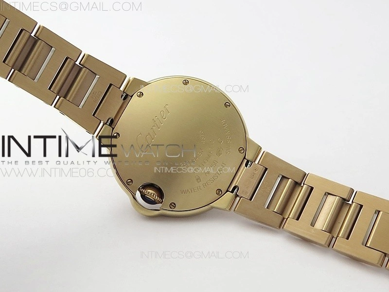 Ballon Bleu 33mm RG 3KF 1:1 Best Edition White Textured Dial on SS Bracelet A076