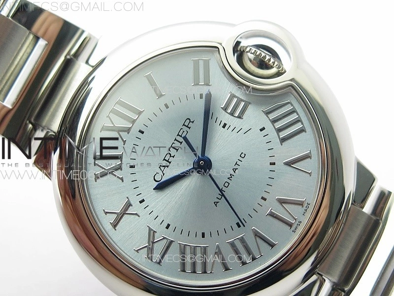 Ballon Bleu 33mm SS 3KF 1:1 Best Edition Ice Blue Dial on SS Bracelet A076