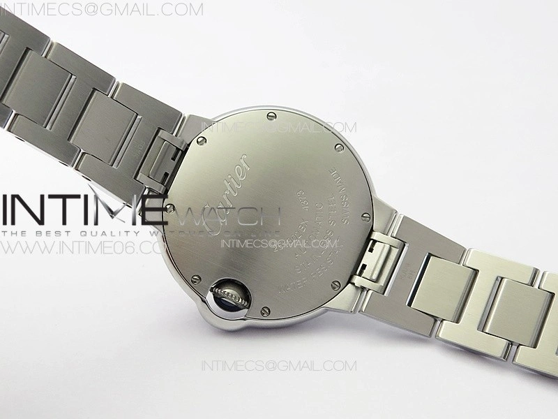 Ballon Bleu 33mm SS 3KF 1:1 Best Edition Ice Blue Dial on SS Bracelet A076