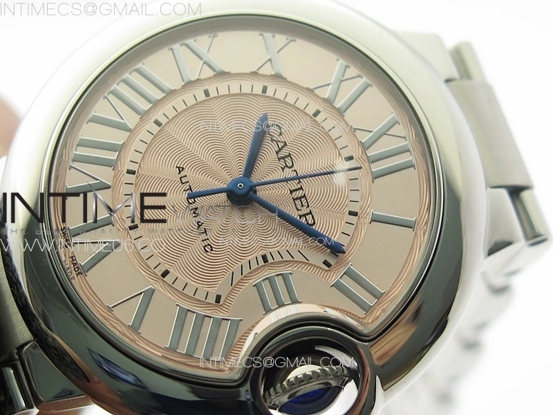 Ballon Bleu 33mm SS 3KF 1:1 Best Edition Pink Textured Dial on SS Bracelet A076