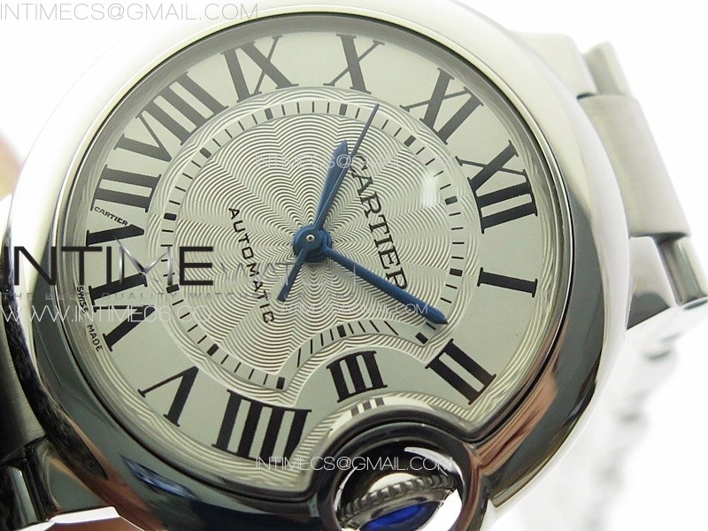 Ballon Bleu 33mm SS 3KF 1:1 Best Edition White Textured Dial on SS Bracelet A076