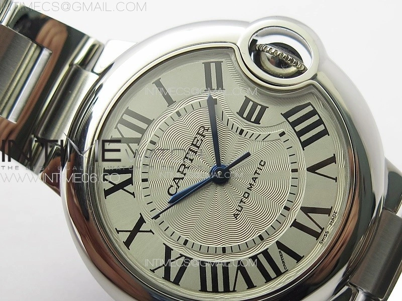 Ballon Bleu 33mm SS 3KF 1:1 Best Edition White Textured Dial on SS Bracelet A076