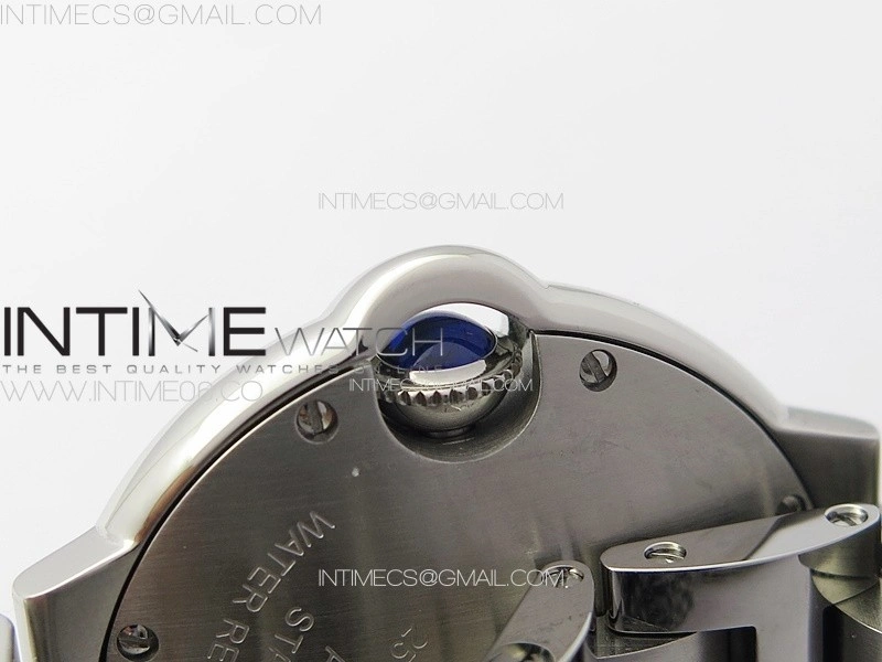 Ballon Bleu 33mm SS 3KF 1:1 Best Edition White Textured Dial on SS Bracelet A076